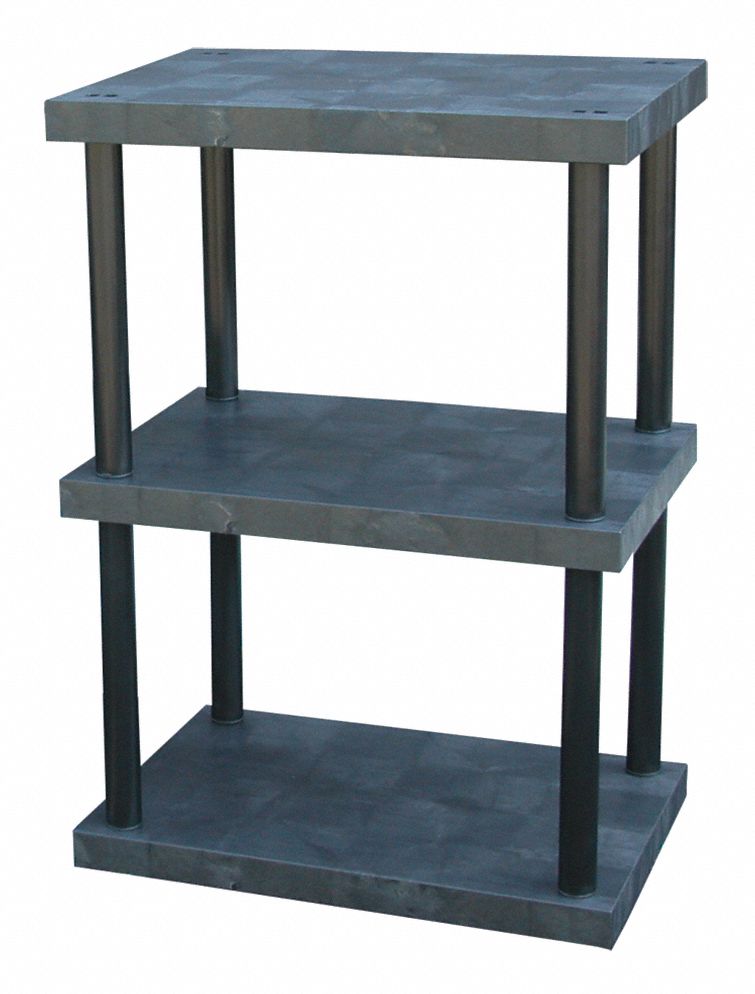 STRUCTURAL PLASTICS, 36 in x 24 in, 51 in Overall Ht, Plastic Shelving 14U084ST3624x3 Grainger