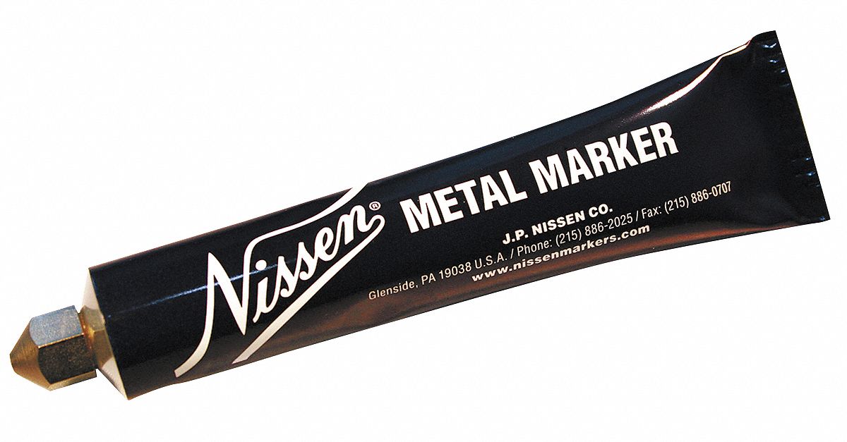 NISSEN Permanent Industrial Marker with 1/8" Tip Size, Black 14U122