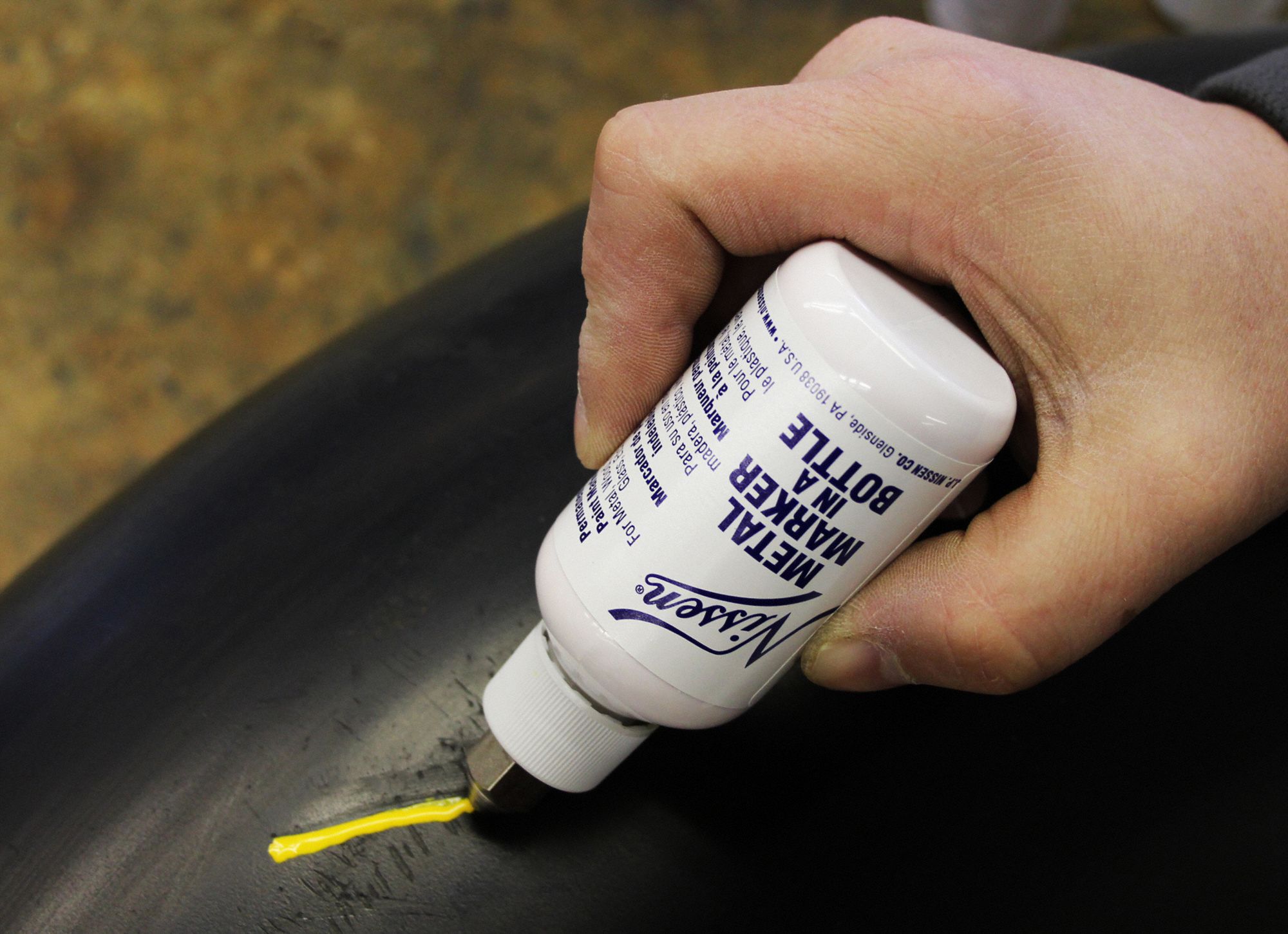 NISSEN Permanent Metal Marker, InkBased, Yellows Color Family, Medium