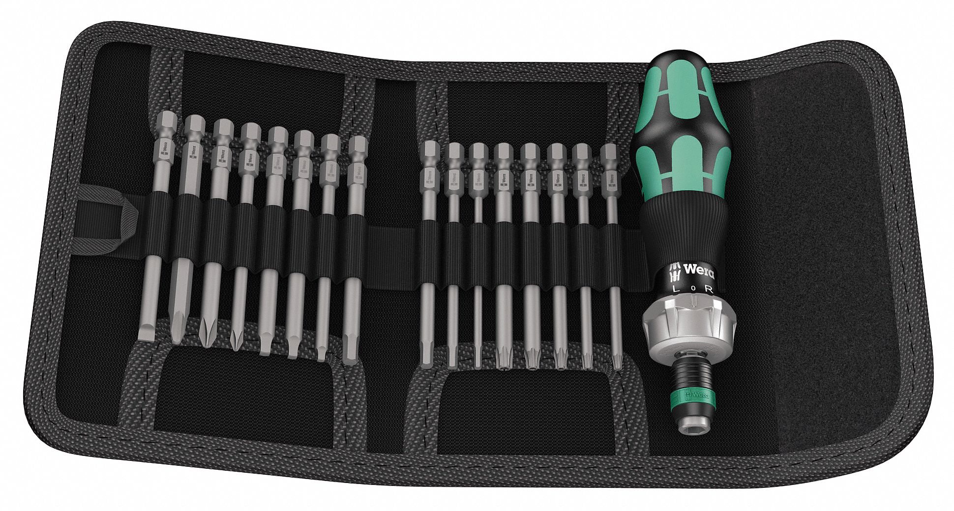 WERA MultiBit Screwdriver, Hex, Phillips, Slotted, Square, Tamper