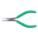 LONG-NOSE PLIERS, GREEN HANDLE, STANDARD CUSHION GRIP, LONG-NOSE PLIERS, 127 MM L