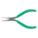 LONG-NOSE PLIERS, GREEN HANDLE, STANDARD CUSHION GRIP, FOR GENERAL PURPOSE, LONG-NOSE PLIERS, 127 MM L