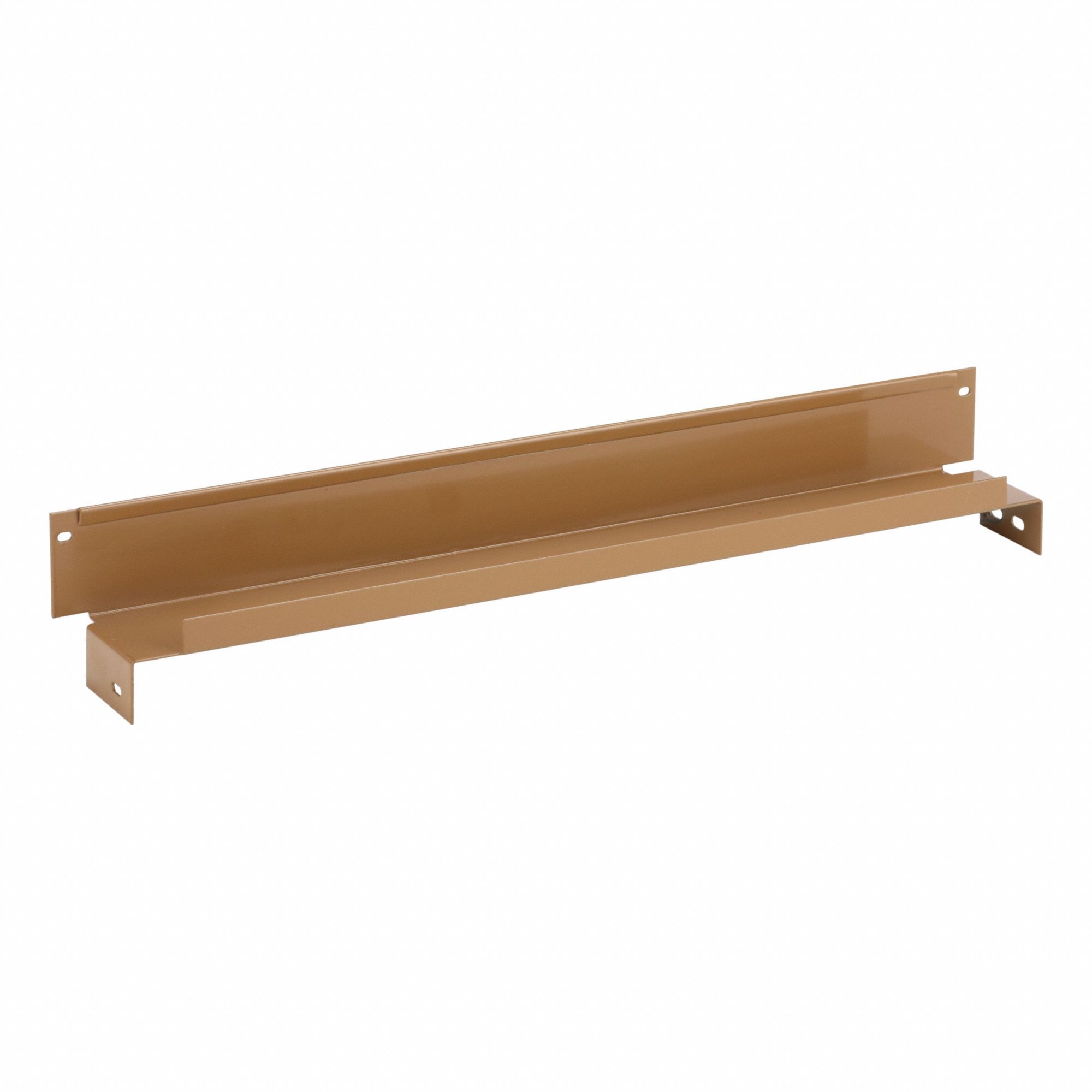 Jobsite Box Shelf: Jobsite Box Shelf, 23 in Overall Lg, 2 1/2 in Overall Ht, Steel, Tan