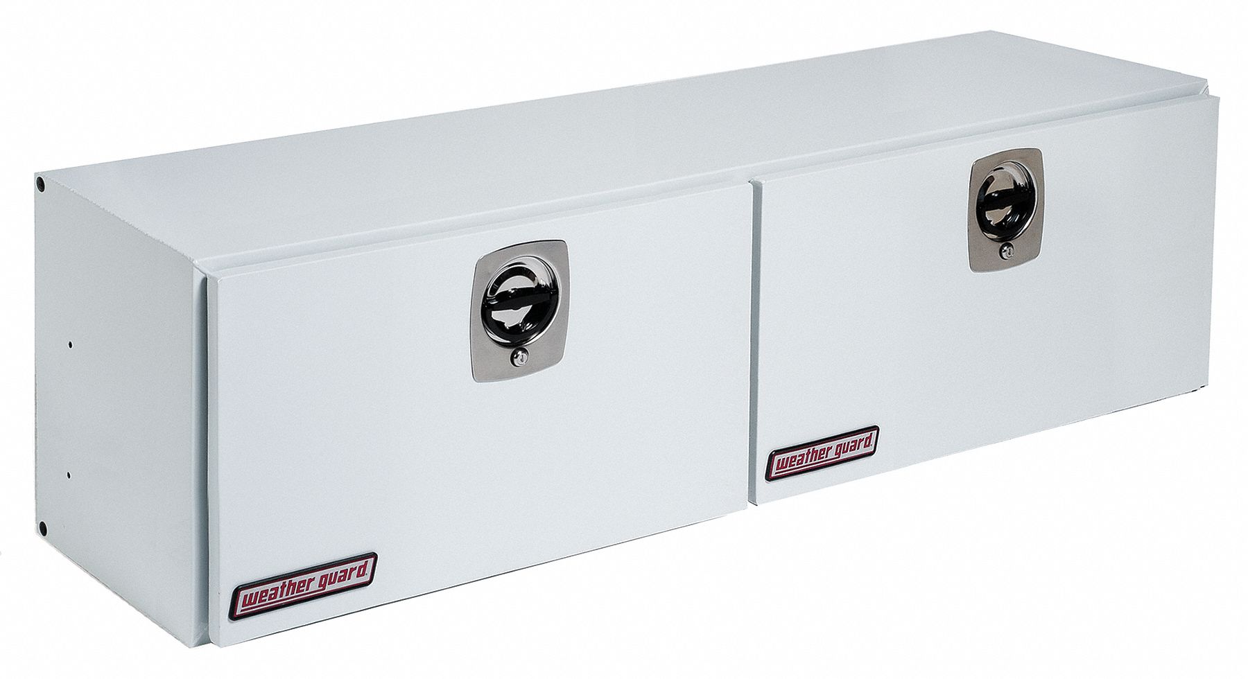 Weather guard topside truck box double drop down doors lid topside