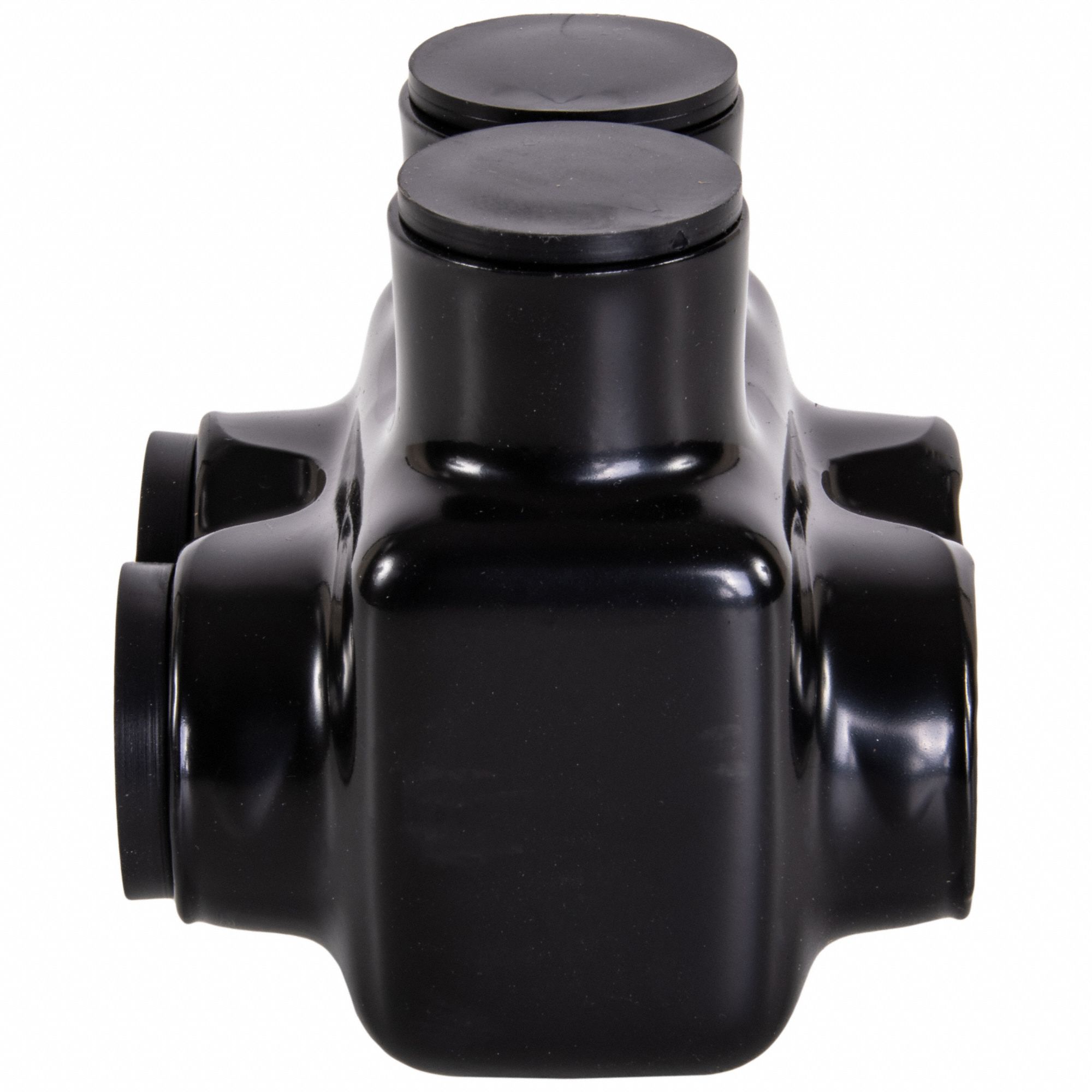 POLARIS Insulated Multitap Connector Black, 2 Ports, 6 AWG 250 kcmil