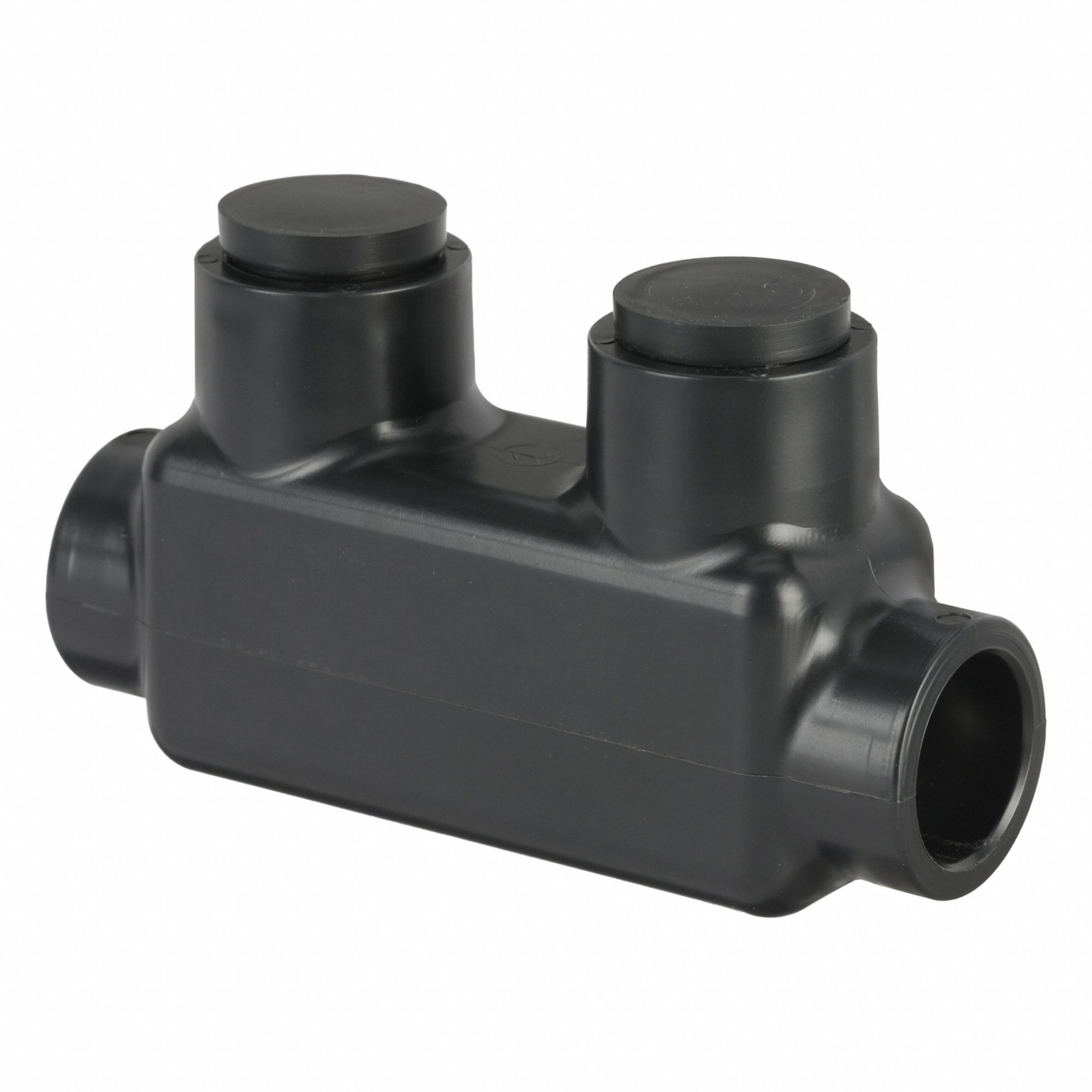 Multitap Connector: 2 Port, In Line, 6 AWG – 250 kcmil Wire Size, Black