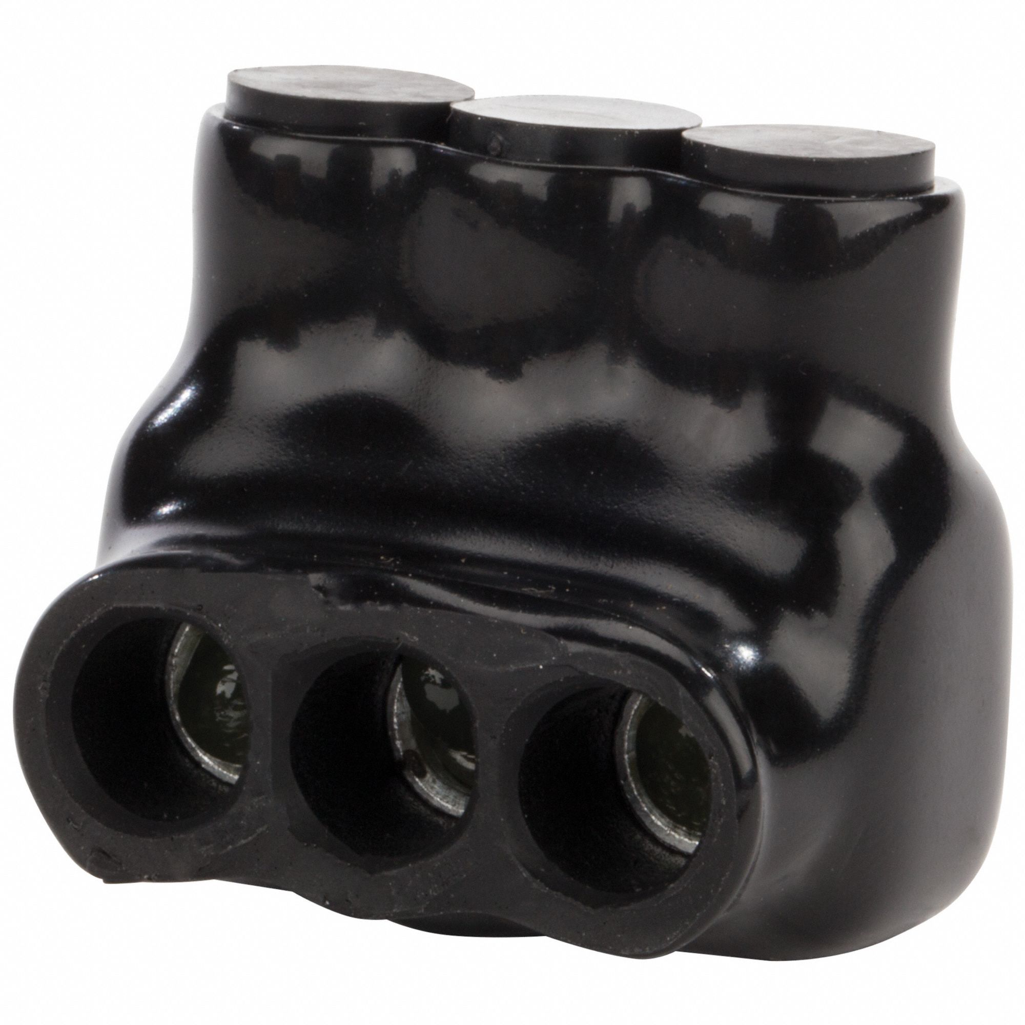 POLARIS Insulated Multitap Connector Black, 3 Ports, 14 AWG 4 AWG