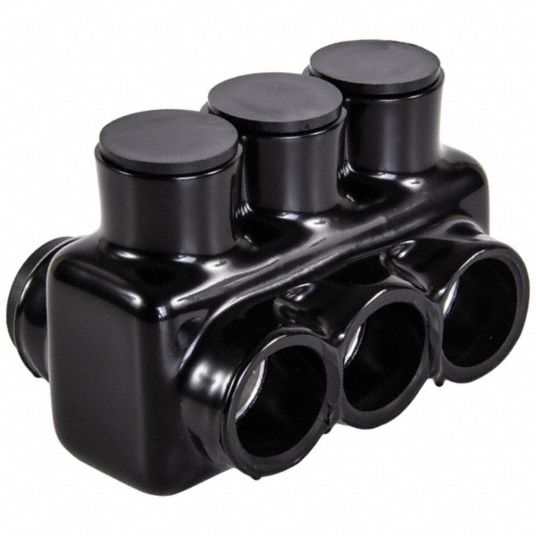 POLARIS, Black, 3 Ports, Insulated Multitap Connector 14V973IPLD3/0