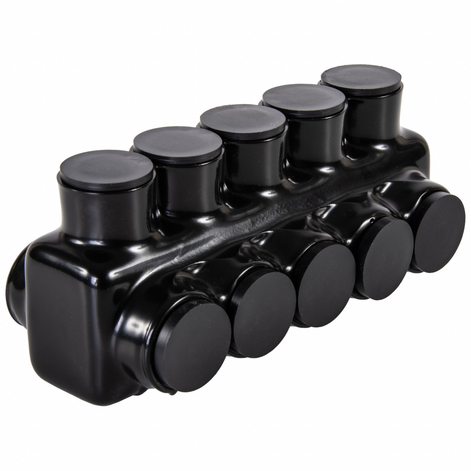 POLARIS, Black, 5 Ports, Insulated Multitap Connector 14V980IPLD350