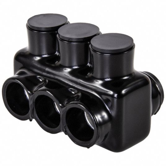 POLARIS, Black, 3 Ports, Insulated Multitap Connector 14V981IPLD500