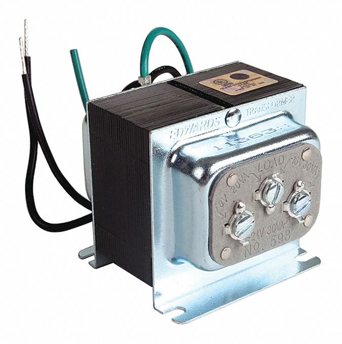 EDWARDS SIGNALING, 30 VA Power Rating, 120V AC, Class 2 Transformer