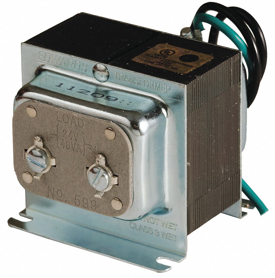 EDWARDS SIGNALING Class 2 Transformer, Open, 120V AC Input Voltage