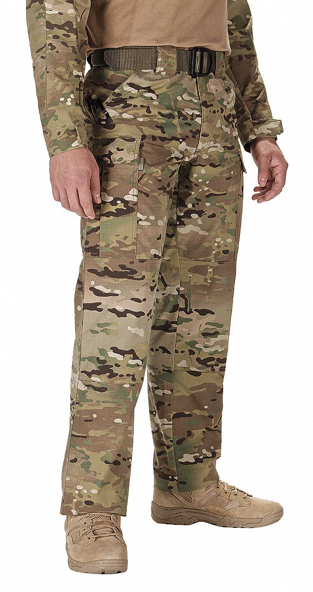 Men's Cargo Pants. Size: 40 in, Fits Waist Size: 40 in to 41 in, Inseam: 34  in, Tundra - Grainger