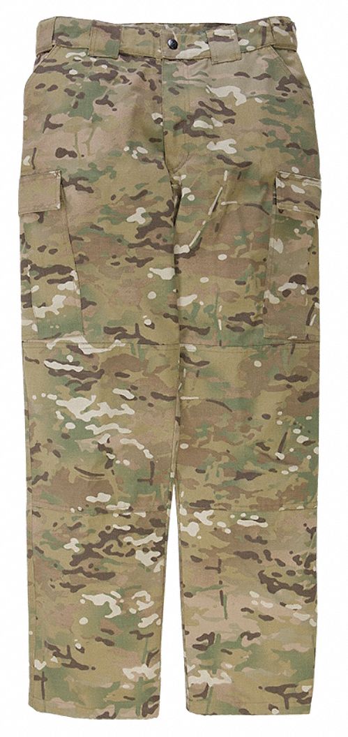 Tactical Pants: Size 3XL, Multicam, Fits 48 in to 50 in Waist, BDU