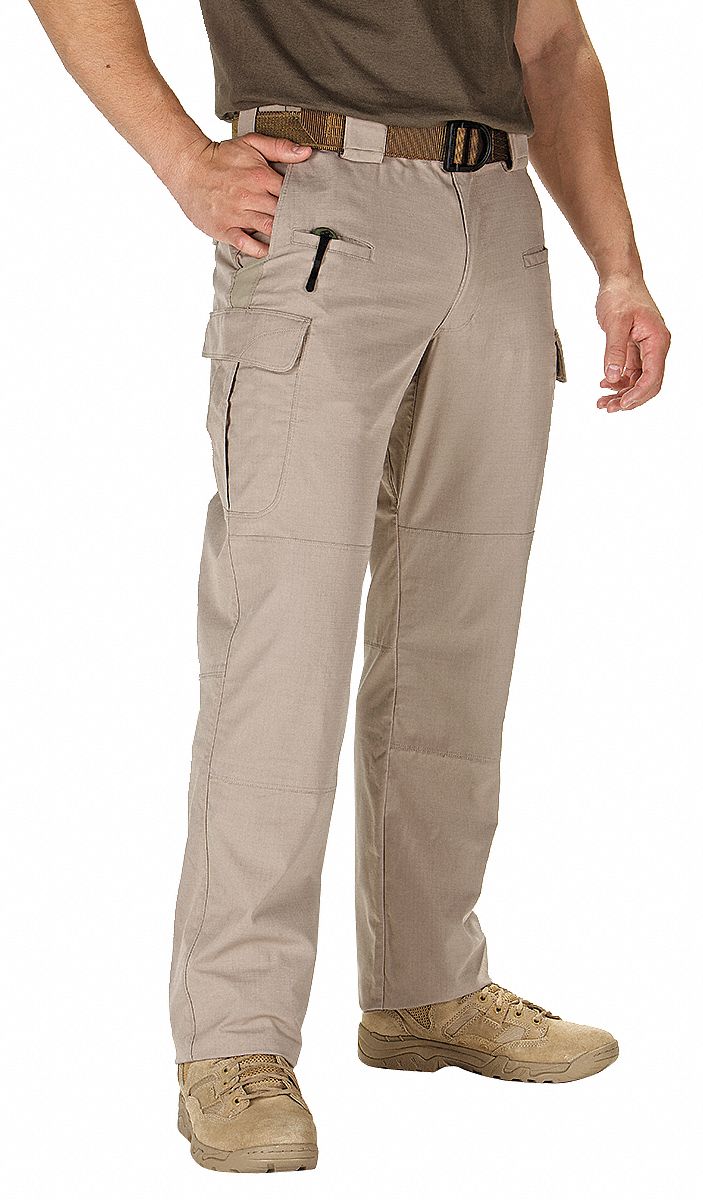 Stryke Pants: 36 in, Khaki, 36 in Fits Waist Size, 32 in Inseam,  Flex-Tac(TM) Fabric