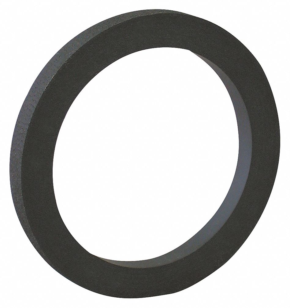 CAM & GROOVE GASKET: 1 IN/1¼ IN FOR COUPLING SIZE, BLACK, 1 9/16 IN OD, FLAT, 1 WHITE