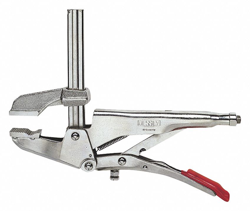 SLIDING ARM LOCKING CLAMP, FIXED, 4 IN MAX JAW OPENING, 2½ IN THROAT D, LEVER, 1 CLAMPS