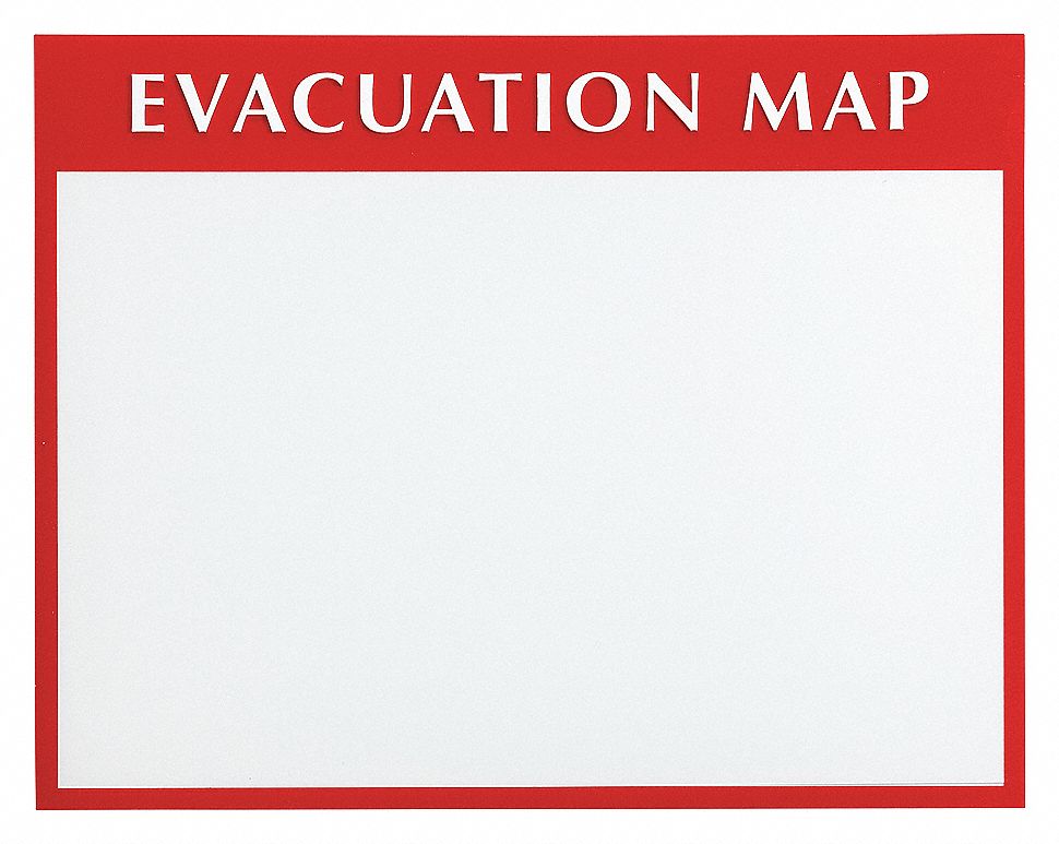 EVACUATION MAP INSERT FOLDER RED AN