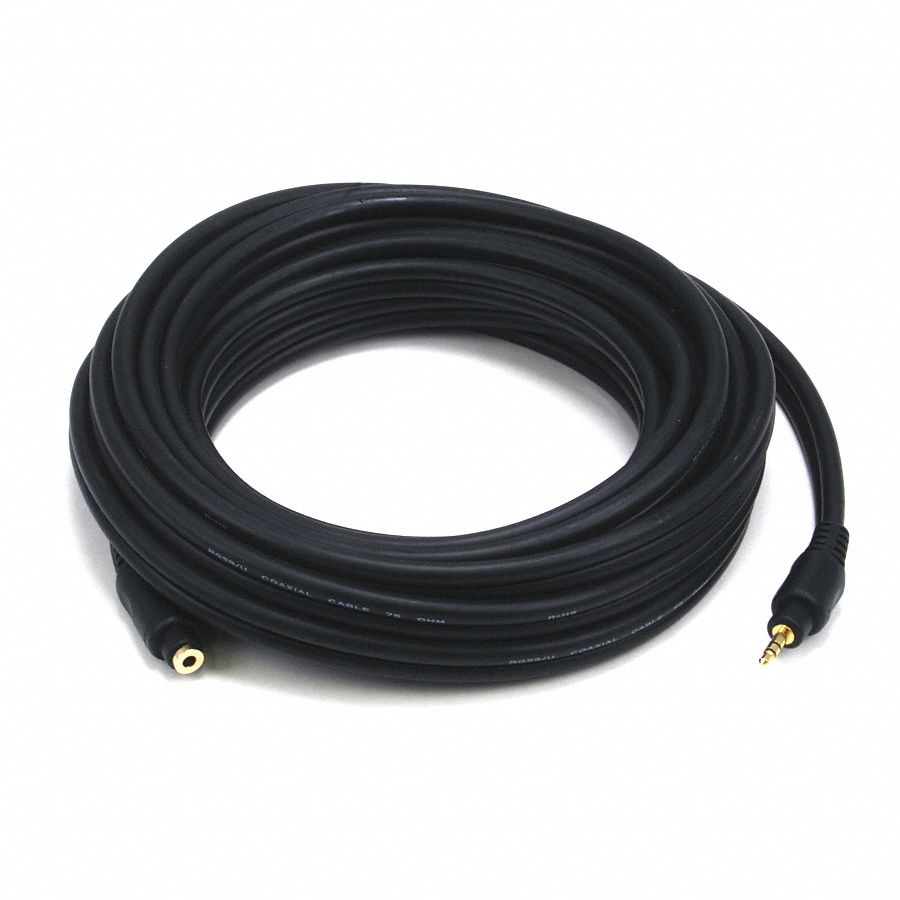 MONOPRICE 20 ft HeavyDuty, Stereo Audio Audio Extension Cable, Black