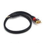 A/V CABLE, 3.5MM(M)/2 RCA(M),1.5FT
