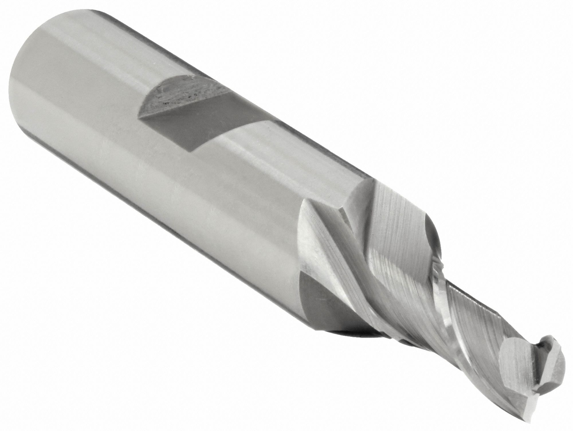 SQUARE END MILL, BRIGHT/UNCOATED FINISH, CENTRE CUTTING, 2 FLUTES, 5MM MILLING DIA