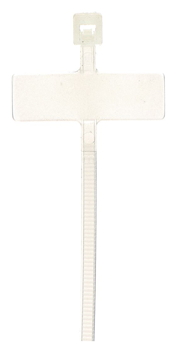 Cable Tie: 4 in Nominal Lg, 3/4 in Nominal Max. Bundle Dia., Natural, 100 PK