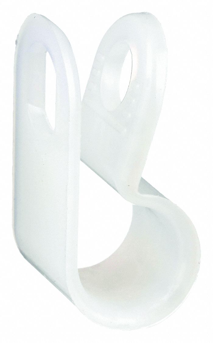 CABLE CLAMP,,1/8 IN,WHITE,PK 100