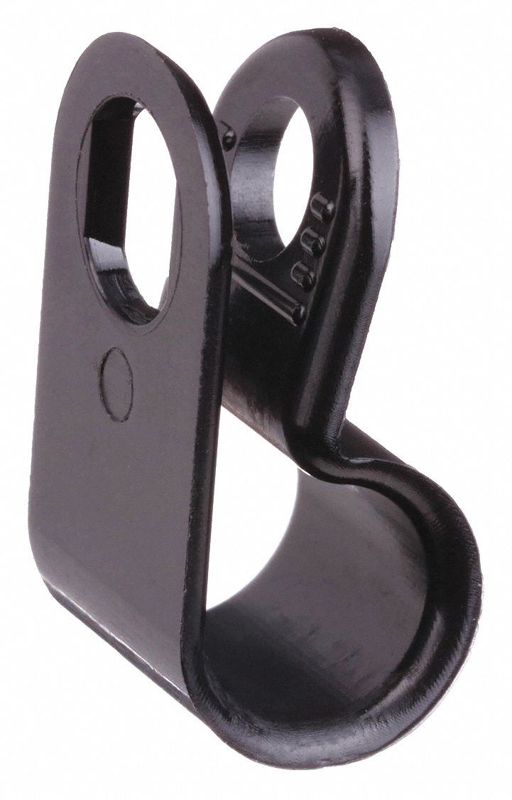 CABLE CLAMP,1/8 IN,BLACK,PK 100