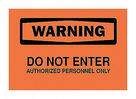SIGN WARNING 7X10