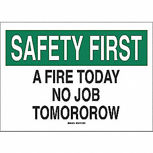 SIGN SAFETY FIRST 7X10