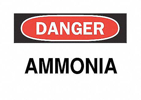 10 X 14 Brady 40864 Aluminum Chemical & Hazardous Materials Sign Legend Ammonia 