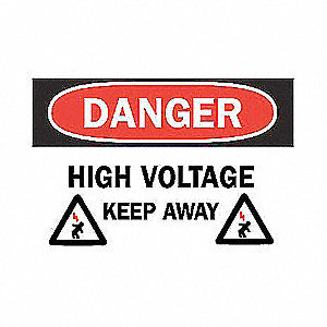 SIGN DANGER W/GRAPHIC 7X10