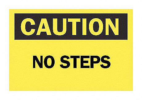 CAUTION SIGN, ALUMINUM, 14 IN WIDTH, 10 IN HEIGHT, YELLOW