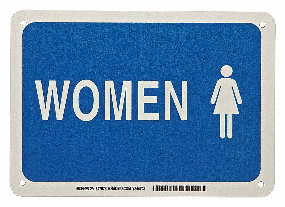 SIGN WOMENS WASHROOM 7X10 PLASTIC