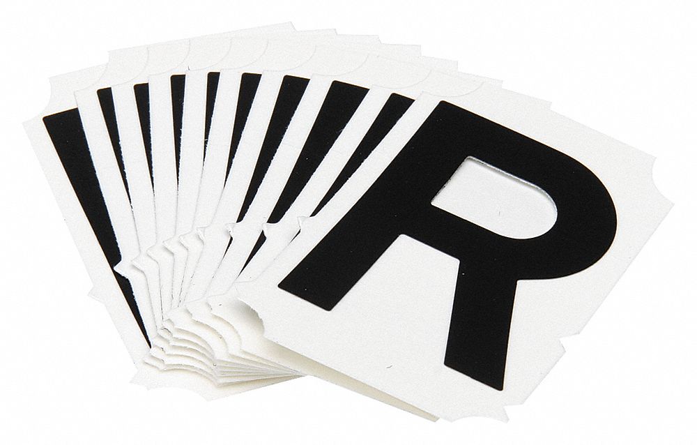 BRADY NUMBER/LETTER 5050-R 10/PK - 12872 - BDY5050R | 5050-R