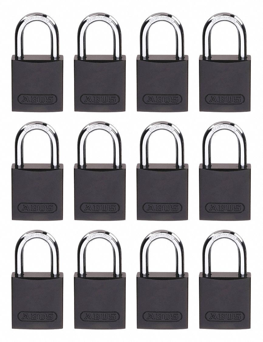 ABUS, Keyed Alike, Aluminum, Lockout Padlock 14Z35572/40 KAx12 Black