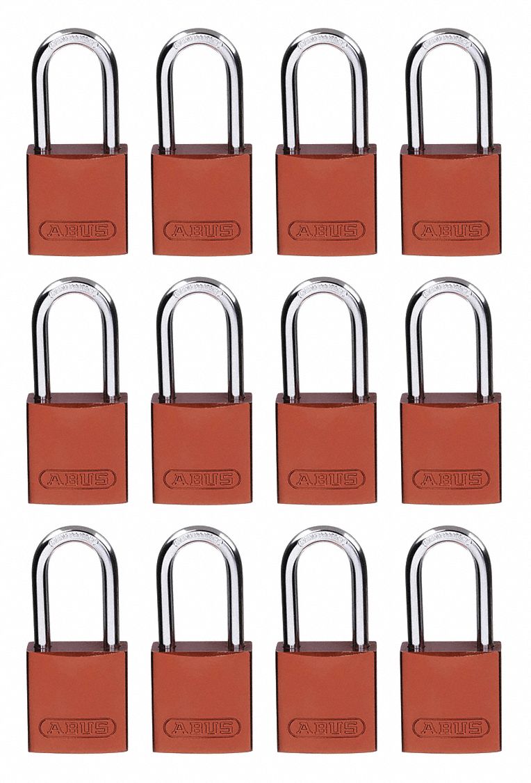 ABUS, Keyed Alike, Aluminum, Lockout Padlock 14Z36472HB/4040 KAx12