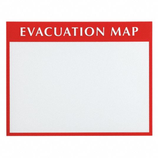 BRADY Evacuation Map Holder, 13-1/2