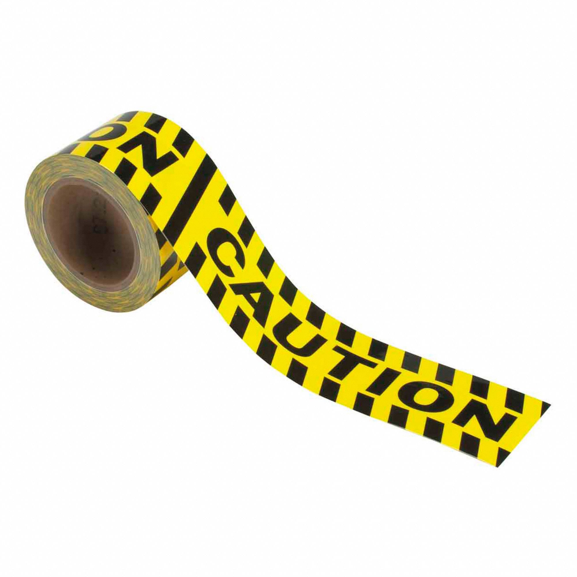 TAPE CAUTION BLK/YEL STRIPED SS 3X6
