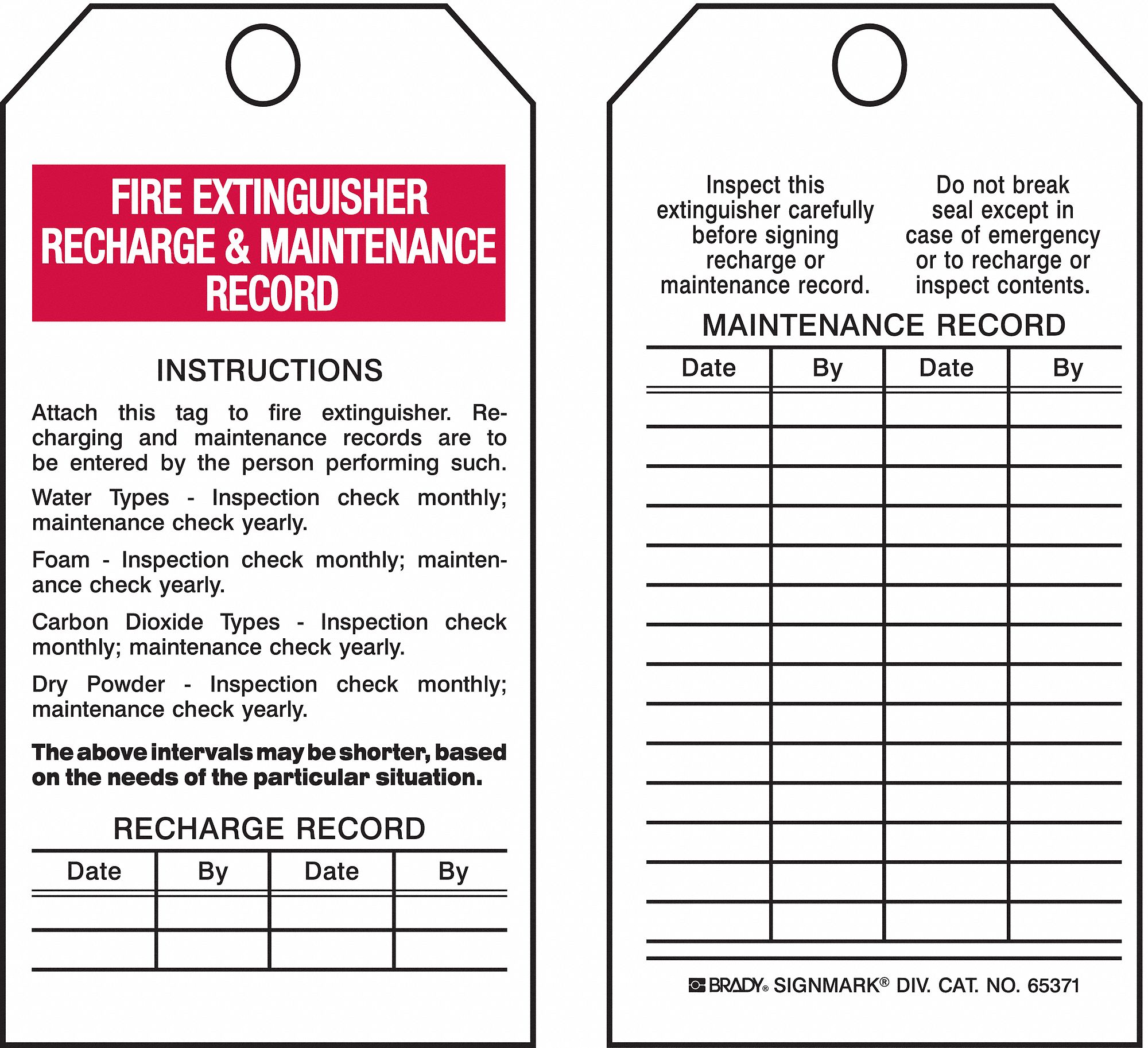 TAG FIRE XTNG MN REC 25/PK