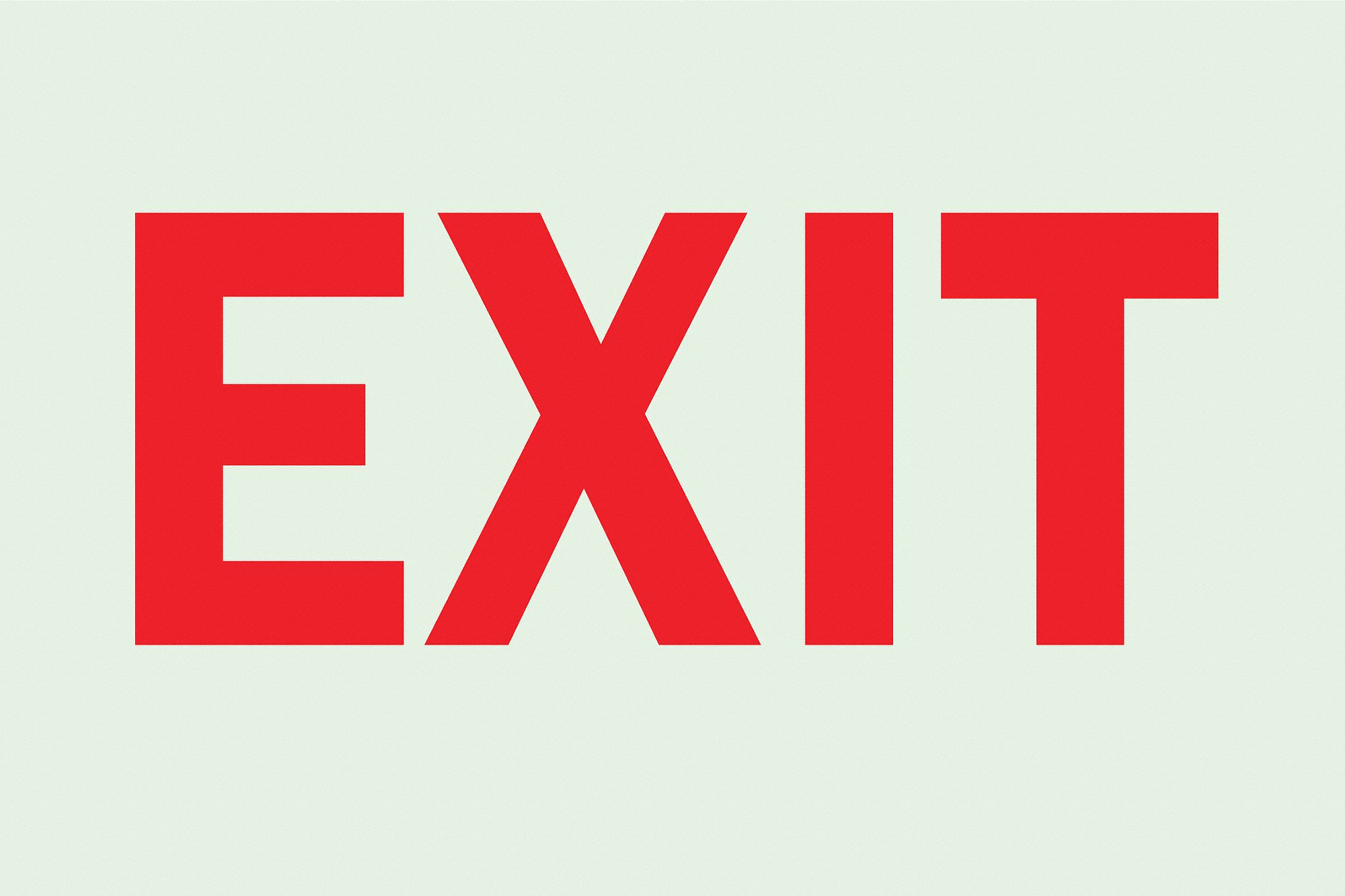 SIGN EXIT SS 10X14 GLOW IN DARK