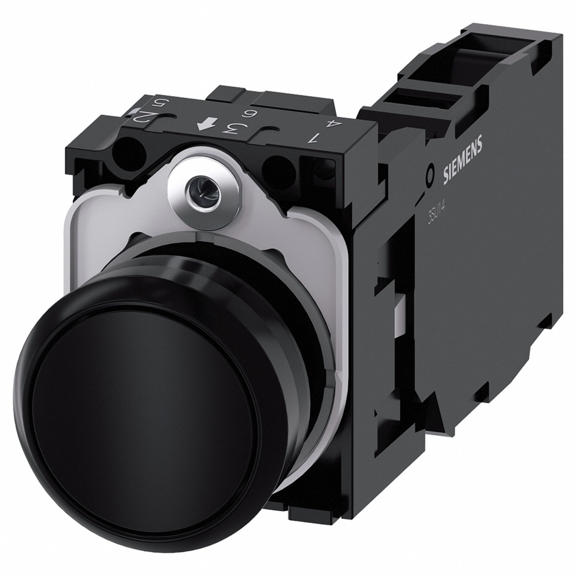 Flush Push Button Operator: Non-Illuminated, Flush Profile, Non-Metallic, 22 mm, 1NO/1NC