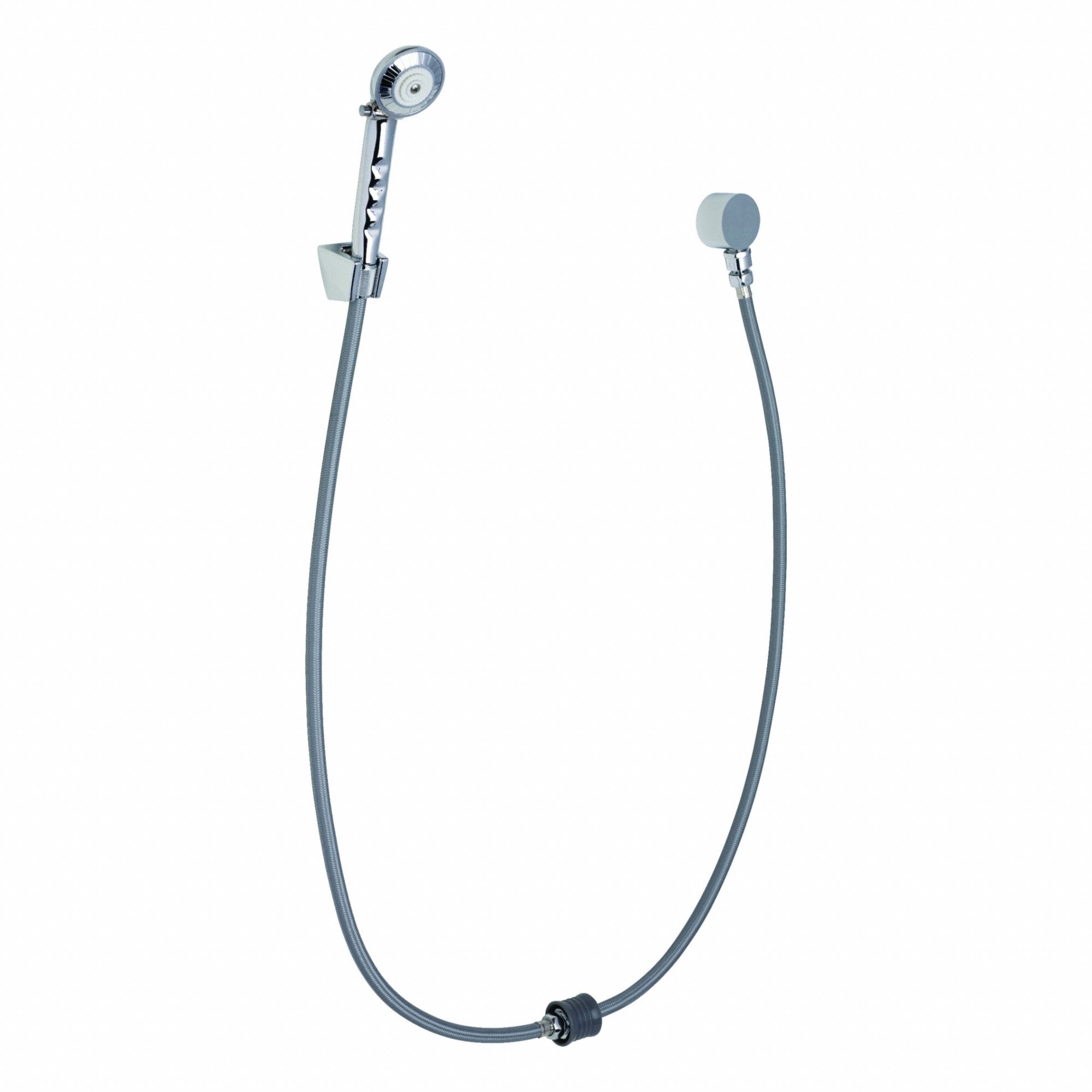 Handheld Showerhead: Stainless Steel, Chrome, 1.5 gpm Flow Rate, Single Function