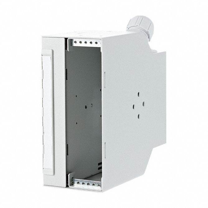 Fiber Optic Housing: Rail, Steel, OpDAT x M20 Cable Gland, 180° Mounting Angle