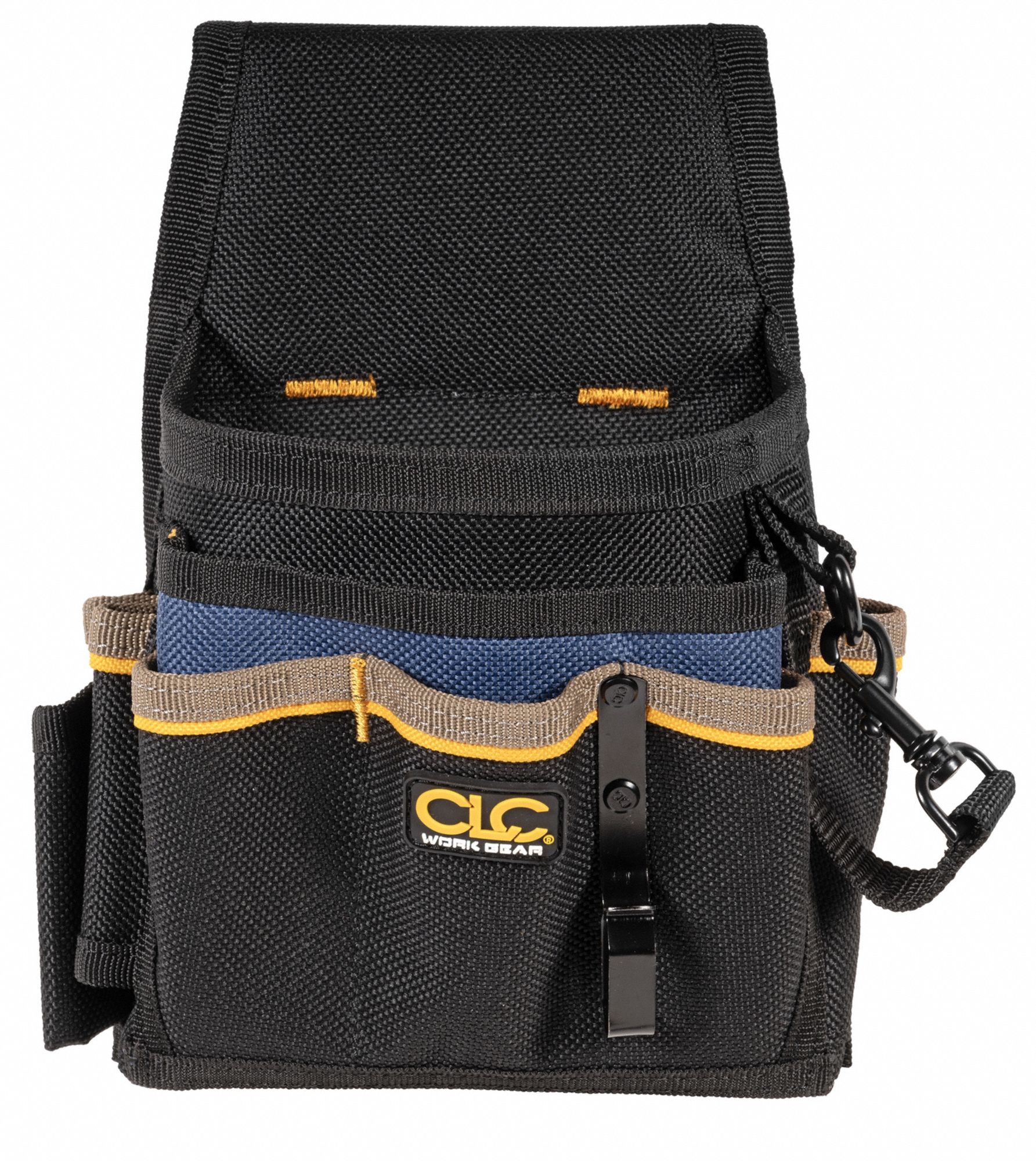 Tool Pouch: For 2 3/4 in Belt Wd - Max, 9 Pockets, Black