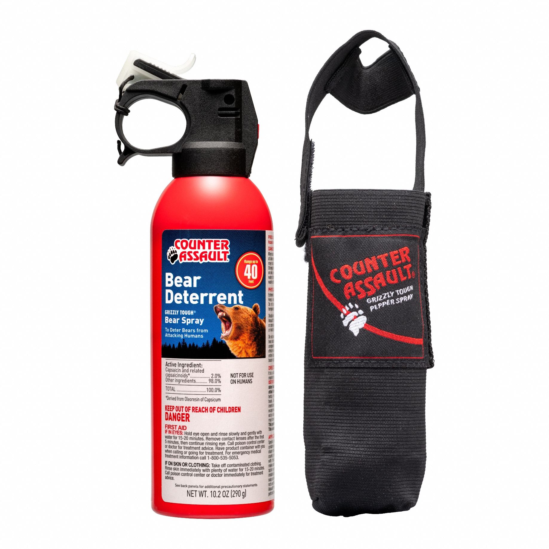 Bear Spray: Targets Bears/Coyotes/Mountain Lions, 40 sq ft Coverage Area