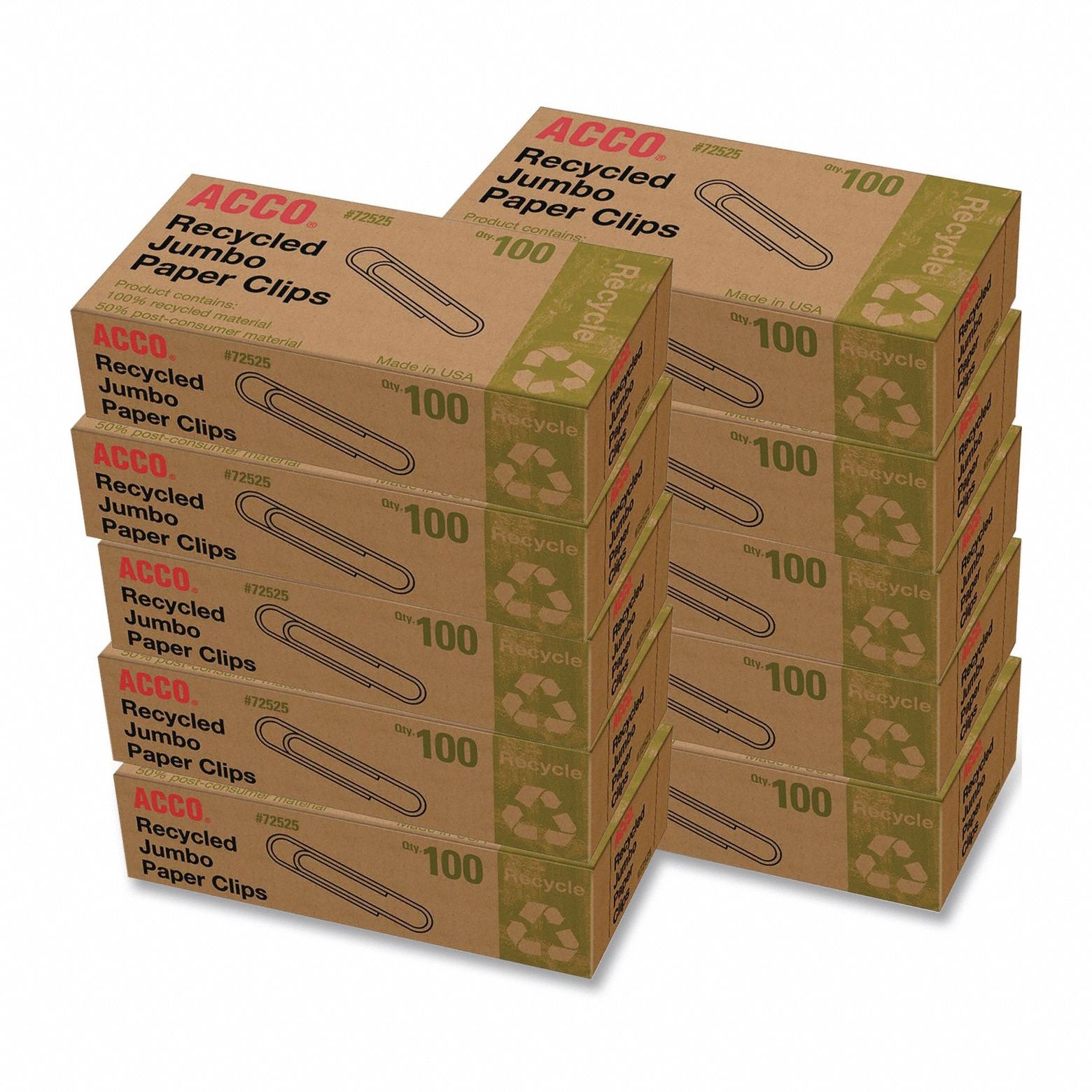 Paper Clip: Jumbo Size, Steel, Silver, 2 in Overall Lg, 1, 000 PK