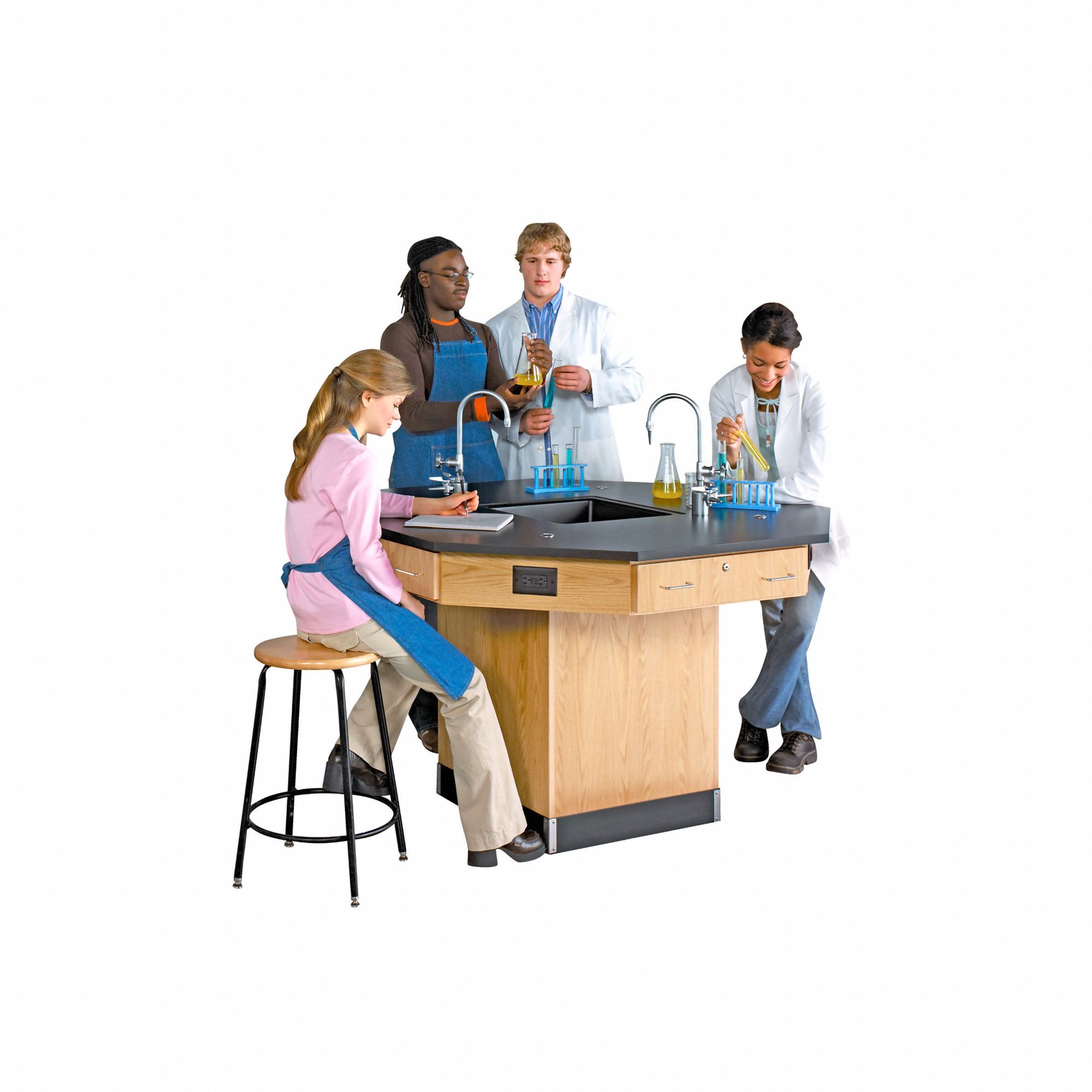 Octagon Workstation, 36 in Overall L.