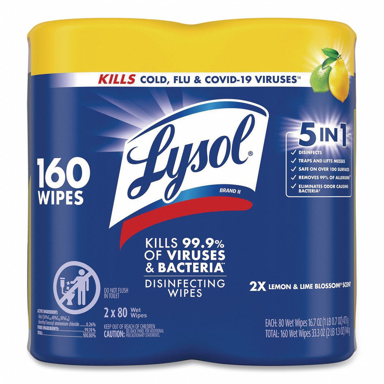 Disinfecting Wipes Canister 80 PK2