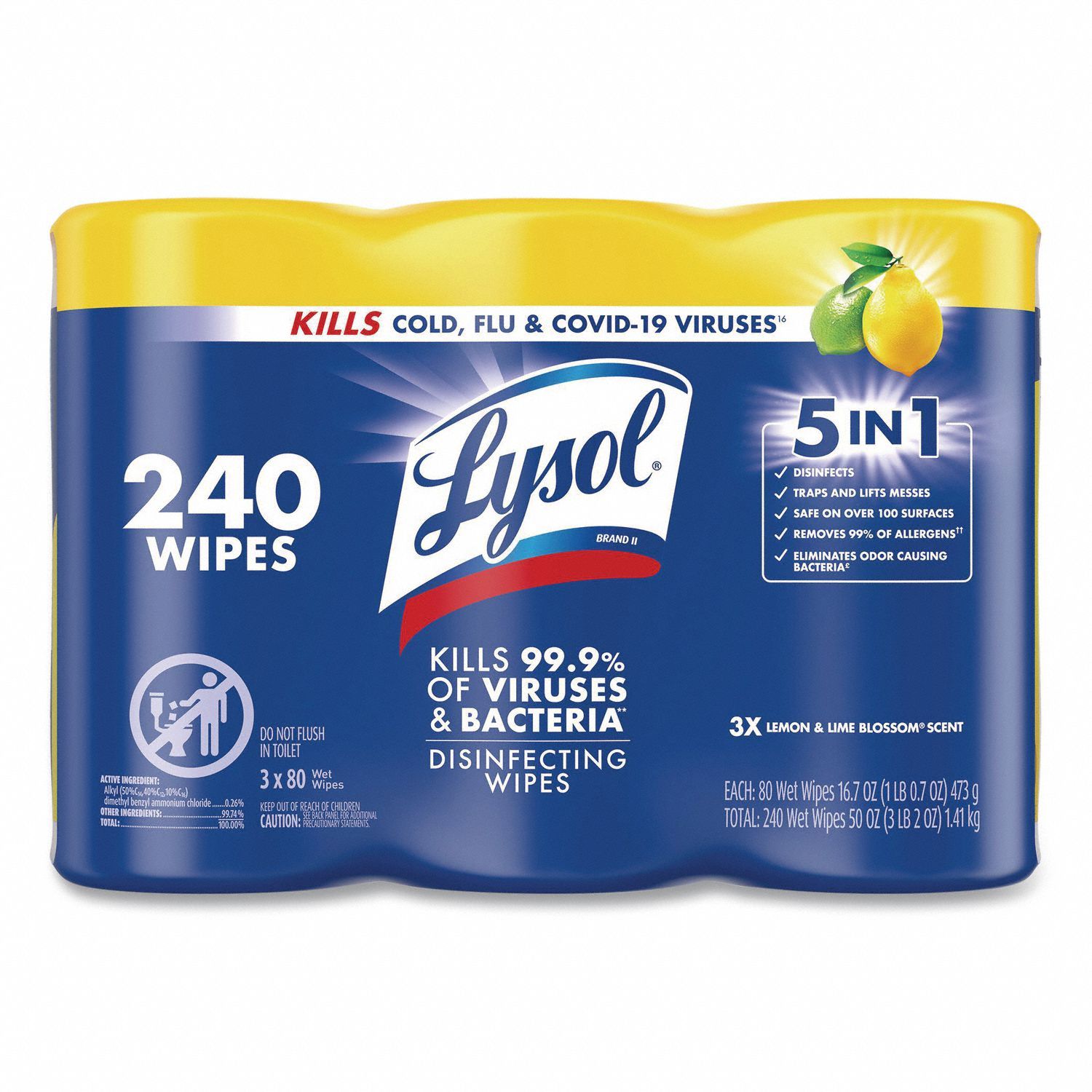 Disinfecting Wipes Canister 80 PK3